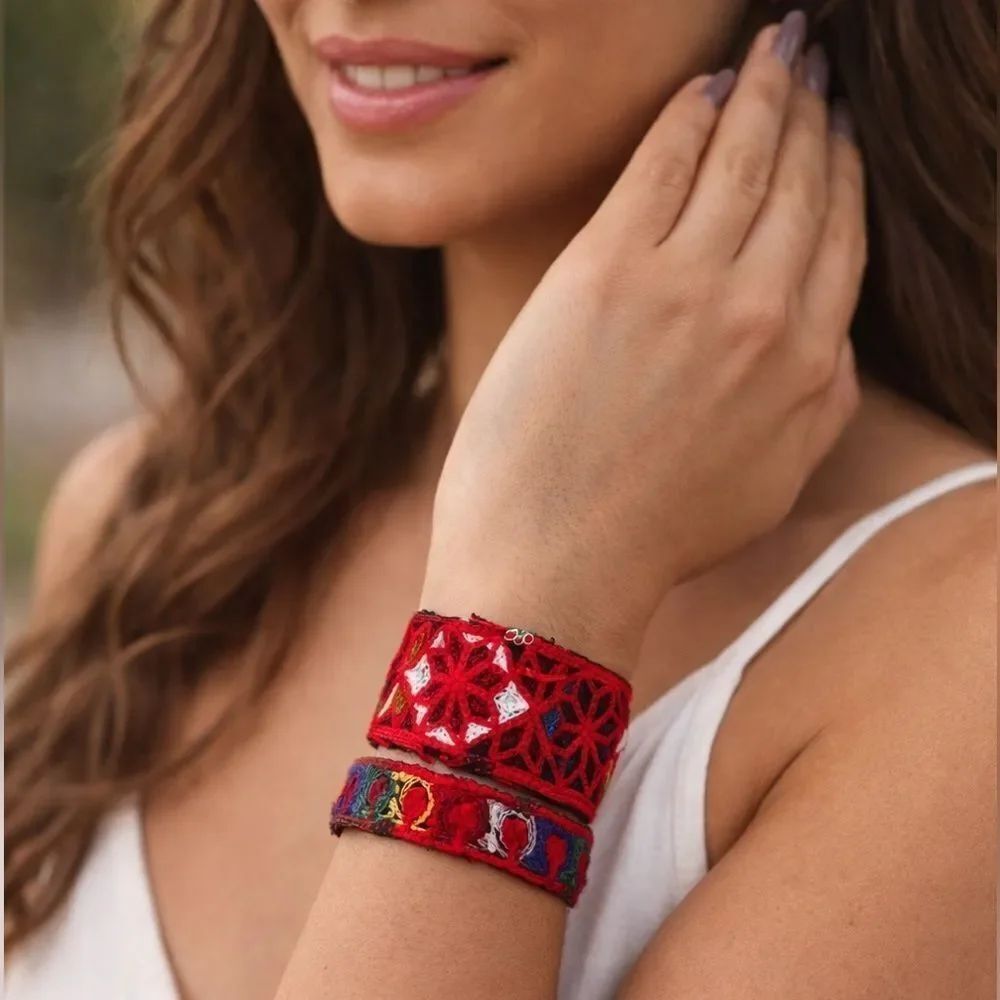 Colorful Embroidered Bracelets